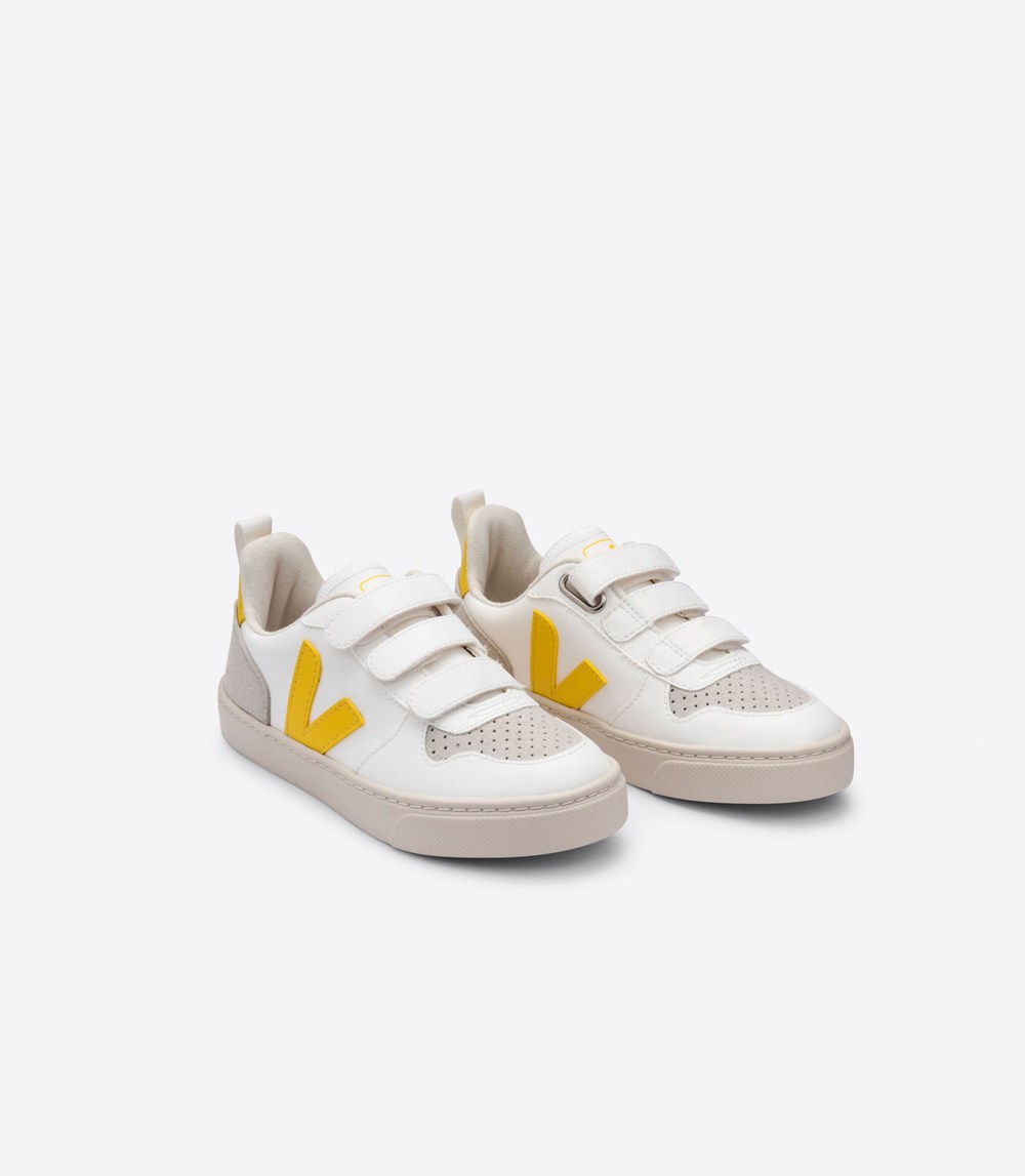 Veja Sneakers Kids - V-10 Velcro Cwl - White - 1856VPMRE